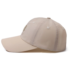 Leichte atmungsaktive beige Baseballkappe zum Laufen im Freien und zum Angeln