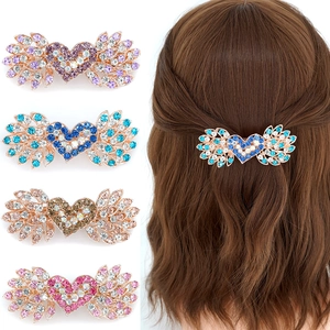 Molletta Per Capelli Con Ali Di Cuore In Strass Lega Molla Clip Coda Di Cavallo Copricapo Elegante Accessori Per Capelli Donna
