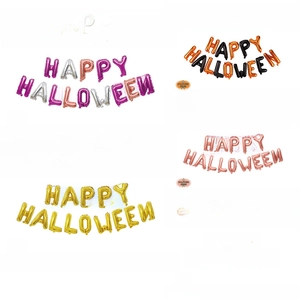 Happy Halloween Letter Balloons Aluminum Foil Mylar Banner Party Decor Haunted House Holiday Atmosphere