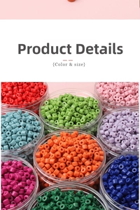 Macro view of macaron-colored acrylic cylinder beads for DIY jewelry making sets