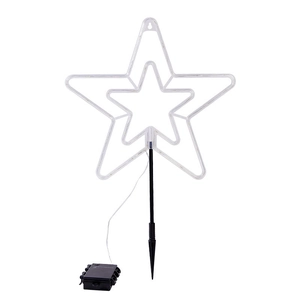 Solar powered star shaped LED lawn stake light for outdoor Christmas garden decoration