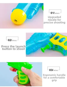 Detail view showing nozzle, trigger and ergonomic handle of kids mini water gun