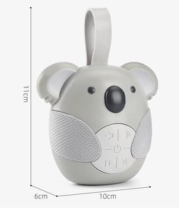 Detailed size specifications of the koala sleep soother showing 11cm height and 10cm width