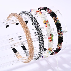 Barock-Kristall-Haarreif-Set mit farbenfrohen handgefertigten Perlen-Haar-Accessoires