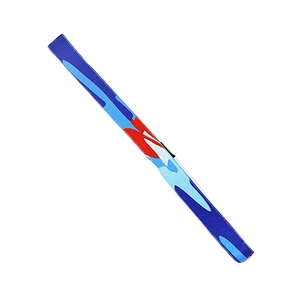 Blue camouflage elastic sports headband with non-slip silicone for yoga and fitness