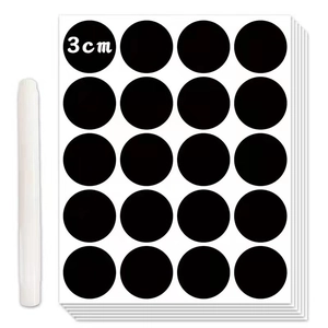 Waterproof chalkboard labels with white marker pen for kitchen glass jars and bottles