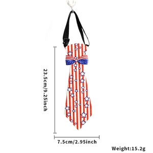 Patriotic USA flag glitter kids necktie with star stripes for Independence Day party