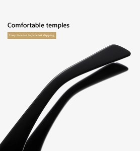 Detail of ergonomic black sunglasses temples designed for comfort and slip prevention