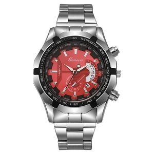 Men's Quartz Watch Stainless Steel Band Business Casual Wristwatch Luminous Date Display Tachymeter Waterproof Luxury