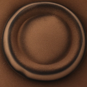 Macro shot of the textured brown wool felt top on a vintage gradient fedora hat