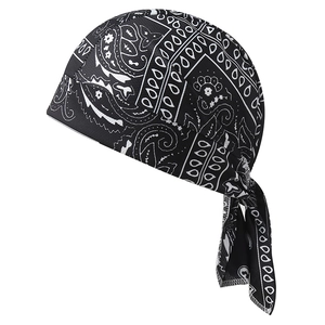Outdoor paisley cycling bandana cap with breathable fabric and adjustable straps
