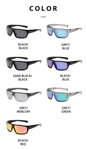 Overview of multiple polarized cycling sunglasses colors including blue and red mirrored lenses