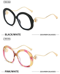 Close-up of golden wave-shaped metal temples with elegant pearl details on sunglasses