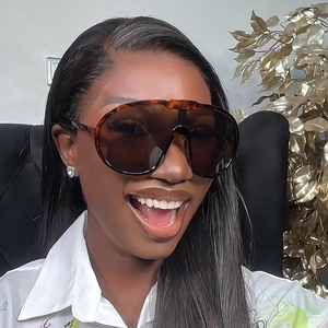 Fashion oversized tortoiseshell cycling sunglasses with dark brown lenses for men and women
