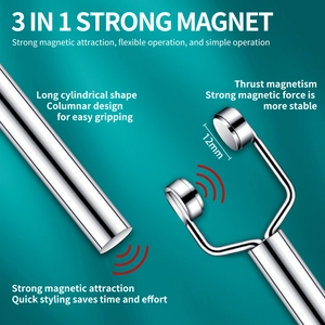 3-in-1 strong magnetic nail tool for cat eye polish with dual heads and 12mm spacing