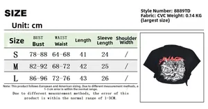 Tableau des tailles détaillé pour t-shirt ajusté à manches courtes pour femme en cm