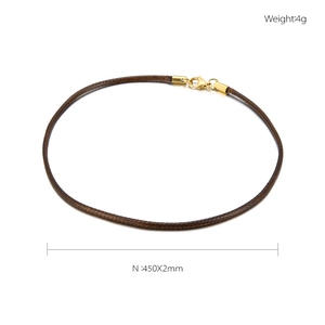Braided Leather Cord Necklace With Metal Lobster Clasp Minimalist Jewelry DIY Pendant Base For Men Women