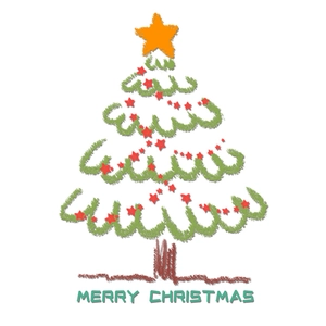 Christmas tree window sticker static cling with Merry Christmas text for holiday decor