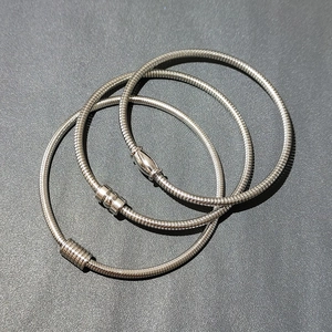 304 Stainless Steel Snake Chain Bracelet Women DIY Base Jewelry With Magnetic Clasp Simple Fashion Minimalist Silver Color
