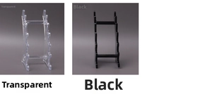 Five-tier acrylic display stand for pens and makeup brushes in black and clear colors