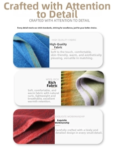 Detail of wool rich scarf fabrics showing soft texture and high-quality weave patterns