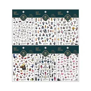 5D embossed Halloween nail stickers with 3D relief ghosts and pumpkin designs