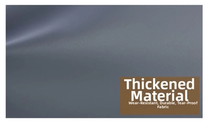 Detail of durable thickened grey polyester fabric with wear and tear resistant texture