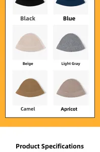 Multi-color collection of ribbed knit beanies in black, blue, beige, grey, and camel