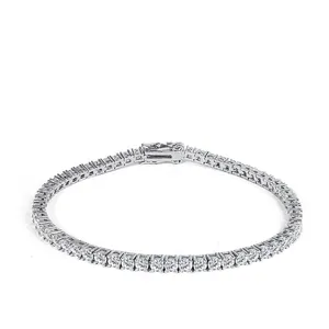 Hip Hop Copper Tennis Bracelet For Men Women Iced Out Zirconia Geometric Chain Link Bracelet Fashion Electroplated Jewelry Gift