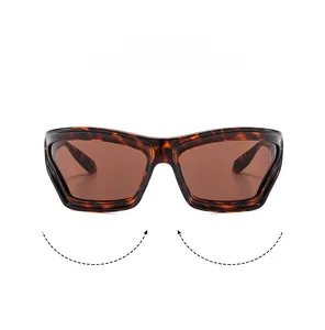 Close-up of tortoise shell pattern texture on retro irregular fashion sunglasses