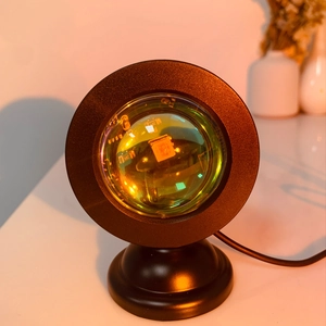 Sunset projection lamp with RGB color changing for cozy home atmosphere lighting