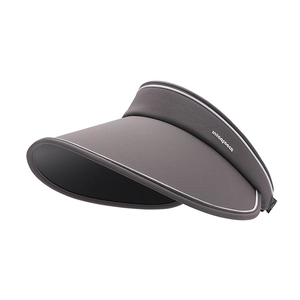 Grey foldable wide brim sun hat with UV protection for outdoor cycling and travel