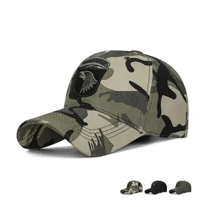 Embroidered Cotton Baseball Cap Tactical Military Outdoor Adjustable Breathable Camouflage Sporty Sun Protection Hat