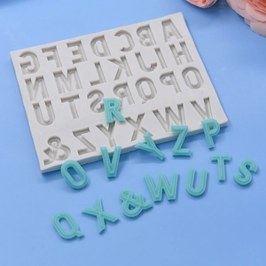 Alphabet Letters Silicone Mold For Baking DIY Cake Decoration Chocolate Resin Candy Crafting Flexible