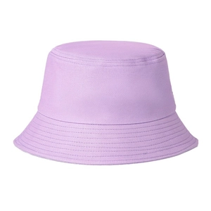 Classic lavender purple cotton bucket hat with circular reinforced stitching in solid color