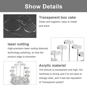 Detail showing smooth laser-cut edges and clear acrylic layers of the jewelry stand