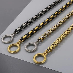 Bracelets byzantins en acier inoxydable pour hommes en quatre finitions et fermoir à bascule