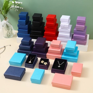 Multi-colored and multi-sized jewelry gift boxes for necklaces, rings and earrings