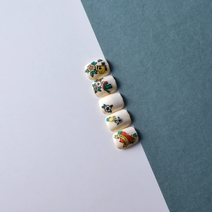 Gothic 3D embossed nail stickers featuring skull and flower American tattoo designs