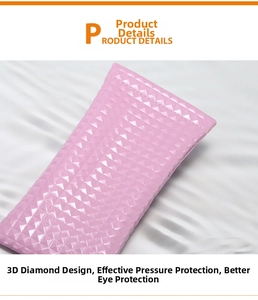 Detail of pink PU leather sunglasses pouch with diamond embossed texture on silk background