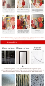 Six-step guide for applying static cling Christmas and New Year window decorations