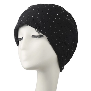 Slouchy Beanie Hat Distressed Shredded Knit With Rhinestones Y2K Grunge Style Breathable Lightweight For Women