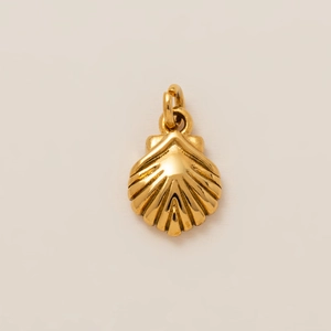 Exquisite 18K gold plated stainless steel shell pendant DIY jewelry accessory