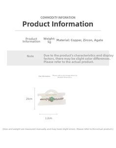 Detailed specs of green chalcedony bracelet showing 5g weight and 20cm total length