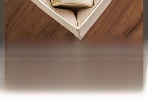 Detail of agate glazed Ru Kiln ceramic teacup presented in a premium gift box padding