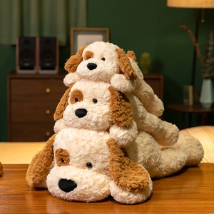 Soft Cartoon Puppy Plush Dog Pillow Toy Comfortable Short Plush Stuffed Animal Puppy Dog For Kids Home Decor Accents Bedroom Gift