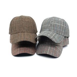 Retro Glen Plaid Baseball Cap Pure Cotton Breathable Adjustable Curved Brim Vintage Style Outdoor Sunshade For Men Women