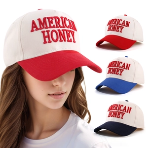 Adjustable American Honey embroidered baseball cap with a classic curved brim and contrast design