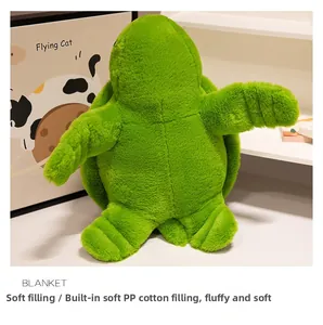 Detail of plush turtle pillow showing soft green fabric texture and PP cotton filling