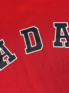 Sweat-shirt rouge à manches longues pour femme avec lettres ADA brodées style collège